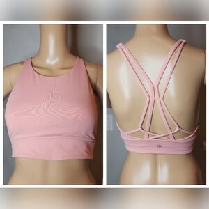 Lululemon x Soulcycle Ride & Reflect Bra  in pink cameo.  Size 6